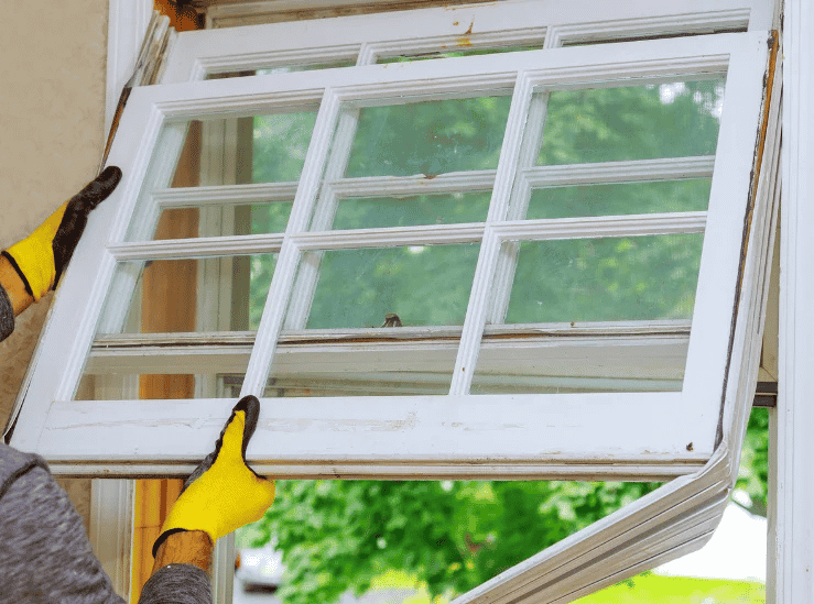 Professional broken house window repair service