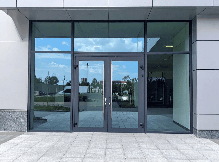 Commercial storefront glass installation for retail businesses