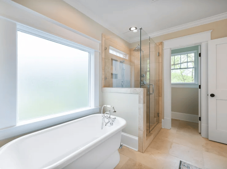 Frameless Shower Doors Denver installed in a modern bathroom