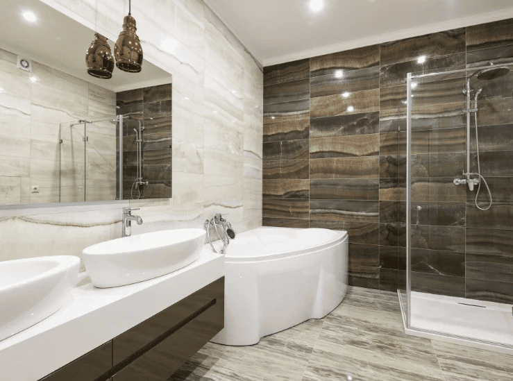 Custom Shower Doors Denver installed in a modern bathroom