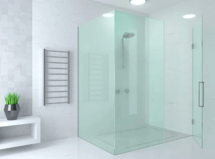 Shower Door Denver installation in a modern bathroom