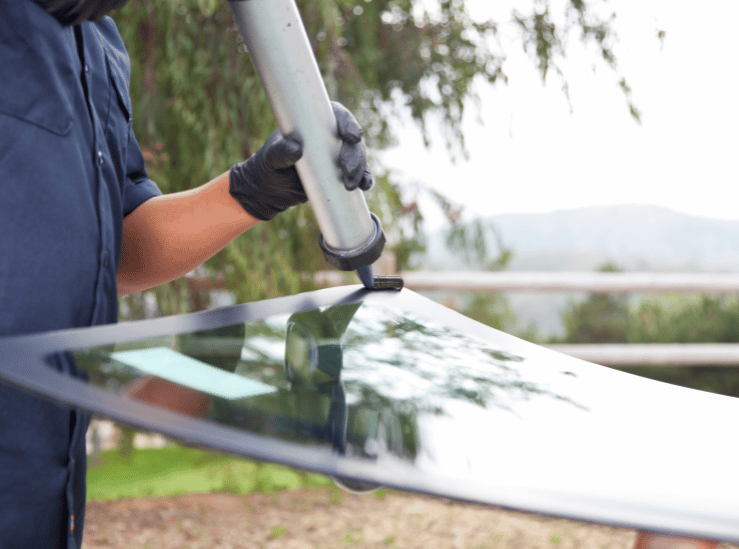 Professional vehicle glass repair service for cracked auto glass
